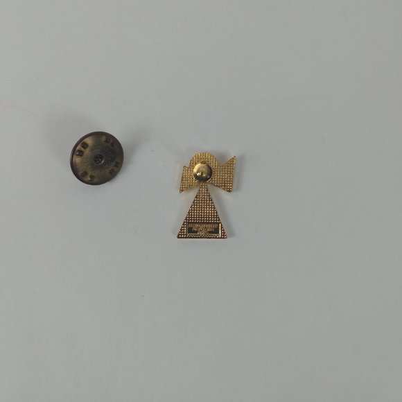 Guardian Angel Pushback  Pin Gold Tone - Picture 4 of 5